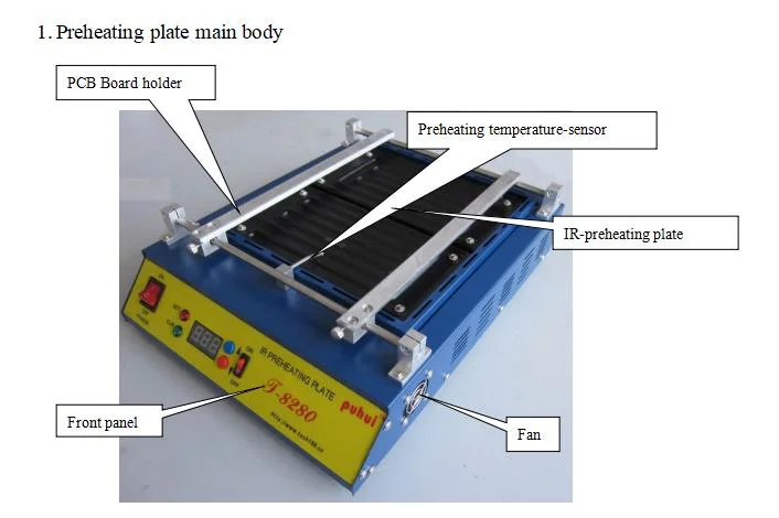 Preheating Plate, BGA Rework Station, IR Welding Machine T-8280