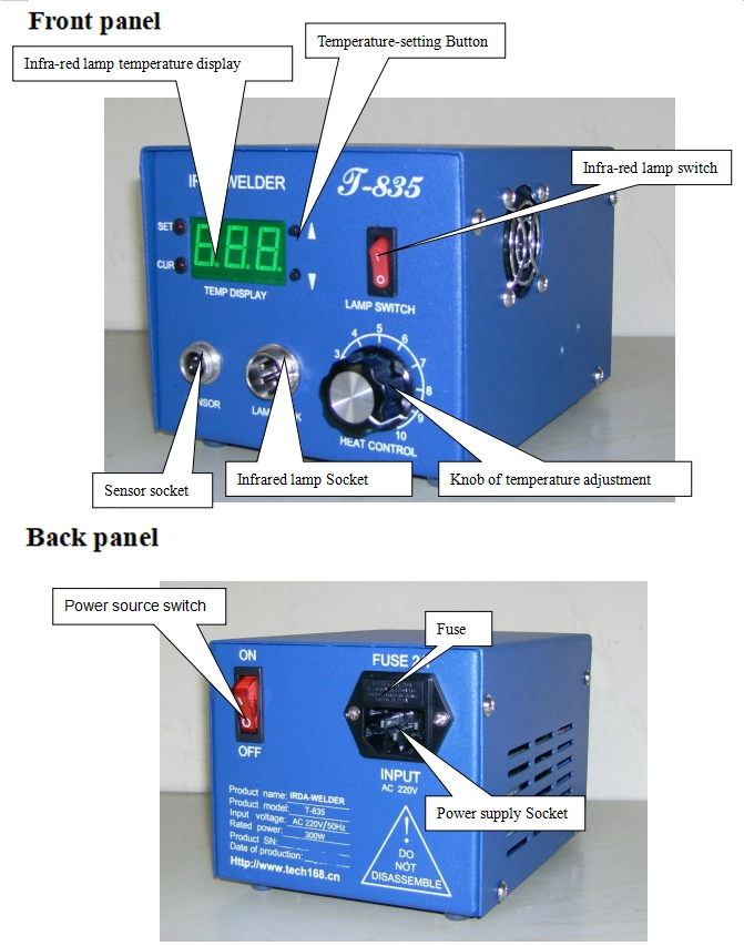 BGA IrDA Welder T-835, BGA Rework Station, Welder Machine