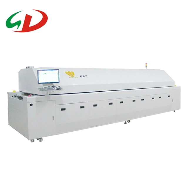 8 Zones Reflow Oven SMT BGA Chip Laptop and Motherboard Reflow Soldering Machine for LED Line